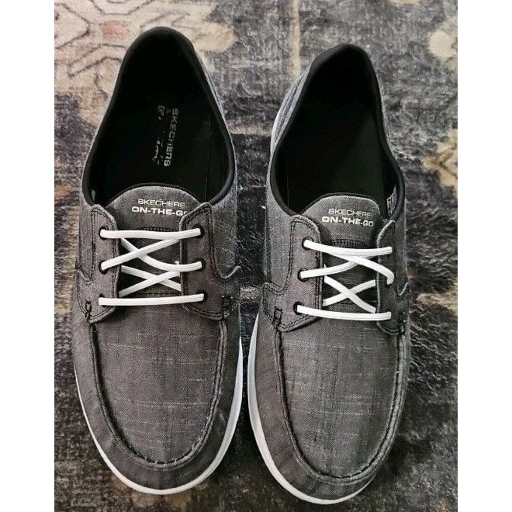 Skechers On The Go Goga Mat Boat Shoes Womens 11 Gray.